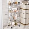 Caja de almacenamiento de cosméticos Ins Style, estante de almacenamiento, tocador de escritorio para el cuidado de la piel, carrito para lavabo de baño