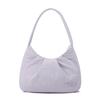 Bolsa de Hombro Versátil Casual de Textura Simple, Bolso para Axila de Color Sólido, Plisado Suave Estilo K, Zorro Colorido, Nicho
