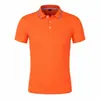 Camisa polo leve e respirável de verão com gola listrada contrastante, uniforme de trabalho corporativo, uniforme para grupo de team building