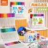 Marcadores Acrílicos de Color Verdadero 48 Colores No Transparentes Plumas Acuarela para Niños y Estudiantes Marcadores Acrílicos Colores Apilables Plumas de Pintura Lavables