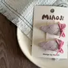 Novo par de presilhas de pinha triangular com laço para crianças, tiara, presilha BB, elástico