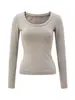 Camiseta Térmica Yinhe para Mujer, Nueva Camiseta de Manga Larga Otoño 2026, Única y Hermosa, Top Ajustado que Reduce la Edad