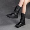 Shanghai Jiejie 2024 Inverno Nova Moda Retro Personalizado Botas Finas Nicho Luxo Leve Botas de Cavaleiro Sapatos Confortáveis Femininos