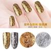 Nova Arte de Unhas Estilo Japonês Seda com Folha de Ouro, Dourado Suave, Prata e Cobre, Pó Espelho Mágico, Papel Alumínio, Seda com Folha de Alto Brilho para DIY