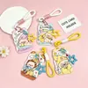 Portatarjetas de oso de dibujos animados para comercio exterior, anticaída, adecuado para tarjetas de comedor de estudiantes, gafetes de control de acceso, funda protectora, venta al por mayor desde el fabricante