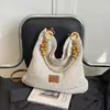 Estilo Perezoso Tejido Gran Capacidad Nuevo 2026 Primavera/Verano Nicho de Mercado Lujo Ligero Bolso de Hombro Cruzado Bolso de Playa