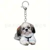 Nuevo perro lindo transfronterizo material acrílico colgante plano para coche accesorios para mochila decoración del hogar