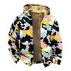 2023 transfronterizo nuevo camuflaje suelto con capucha y cremallera chaqueta acolchada de algodón abrigo para hombre para figura diy una generación de pelo