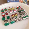 Brincos Série de Natal Gota de Óleo Boutique Veado Fofo Homem de Gengibre Clipe de Orelha Árvore de Natal Desenho Animado Brincos de Menina Joias