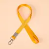 Lanyard de Poliéster de Color de 1.5cm Tarjeta de Trabajo Certificado de Exposición Marca Marca Cinta de Identificación de Estudiante Cuerda Gruesa para Colgar