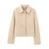 Comercio Exterior Transfronterizo Otoño 2026 Holgada Color Sólido Estilo Simple Bolsillo Decorado Chaqueta Suave 5070469