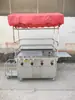 Carro de Comida para Bocadillos Multifuncional Comercial Soporte para Jianbing Guozi Olla para Freír Malatang Kanto-ni con Estufa de Gas