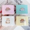 Caja de lentes de contacto Kaida perro taza de té de dibujos animados caja de almacenamiento compacta portátil caja para pupilas de belleza K-2115