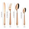 Set de Cuchillo y Tenedor de Lujo Ligero Transfronterizo con Relieve de Espiga de Trigo Cuchillo, Tenedor y Cuchara de Acero Inoxidable Juego de Cuatro Piezas Vajilla Occidental Herramientas para Comer Bistec