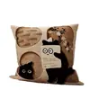 Cojín Almohada para Sofá de Gato Estilo Vintage para Sala de Estar con Relleno, Cojín Respaldo para Dormitorio, Cabecera, Funda para Cojín de Ventana Abuhardillada