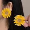 Brincos de Flores de Grama Rafi Cruzados Europeus e Americanos 925 Argola de Prata de Alta Qualidade Brincos Estilo Boêmio para Viagem Pat Joias