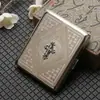 Novo Porta-Cigarros de Metal para 20 Cigarros, Cigarros Grossos, Porta-Cigarros Portátil Criativo Personalizado para Homens, com Tampa Flip-Top e Relevo