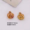 Retro café marrón dorado halo flor de ciruelo lazo colgante con cuentas material para accesorios de cadena de teléfono móvil de joyería hecha a mano DIY