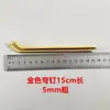 Ganchos para Colgador de Joyería, Ganchos para Tablero Perforado, Pines de Exhibición, Soporte de Exhibición de Aretes Dorados, Pines Curvos Dorados, Pines para Colgar Calcetines