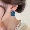 Aretes de Gota de Aceite de Pétalos de Mariposa de Estilo Retro Europeo y Americano Nicho de Alta Gama Lujo Ligero Aretes Distintivos Aretes Atmosféricos Combinables