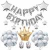 Paquete de Globos de Película de Aluminio Amazon Transfronterizo Decoración de Fiesta Set de Letras Globo de Cumpleaños de Papel de Aluminio Venta al por Mayor