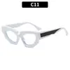 Moda Europea y Americana Nuevas Gafas de Sol Ojo de Gato, Retro Trendy Versátiles Casuales para Hombres y Mujeres, Lentes Anti-UV