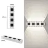 Lámpara solar de jardín para exteriores, lámpara de pared para el hogar, diseño decorativo, valla, pared, nuevo estilo, lámpara de pared con ambiente luminoso de arriba a abajo.
