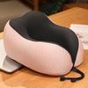 Almohada en forma de U con espuma viscoelástica de rebote lento para siesta en la oficina, almohada portátil para el cuello para viajes en avión con logotipo