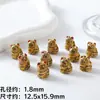 Animales de Cerámica Pintados a Mano Gatitos y Cachorros Cuentas Sueltas Hecho a Mano Pulsera DIY Collar Correa de Reloj Accesorios de Joyería Material Cuentas