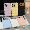 Patrón de nube ondulada con esquinas cuadradas, funda suave de color sólido adecuada para Apple 17Pro, funda de verano para iPhone 18