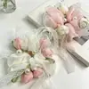 Elástico de Cabelo de Tule de Tulipa Infantil, Corda de Cabelo Fofa para Meninas, Faixa de Cabeça de Alta Elasticidade para Penteado de Coque, Acessório de Cabelo para Meninas