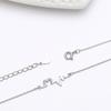 Collar de plata de ley S925 de lujo ligero y de alta gama con colgante de ECG para mujer, diseño de nicho, cadena de clavícula de amor a la moda, regalo