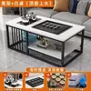 Mesa de centro para sala de estar, uso doméstico, mesa de té kung fu moderna simple para oficina, juego completo de utensilios de té, mesa de té integrada fácil de usar