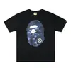 Camisetas de Marca de Moda Transfronteriza para Parejas para Hombres y Mujeres, Camiseta de Manga Corta con Cuello Redondo y Letras Digitales para Hombre, Cabeza de Mono Bape, Camiseta de Manga Corta para Mujer de Comercio Exterior