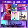 Lámpara de techo Amazon nueva RGBCW color completo atenuación color control remoto RF inteligente redonda LED para dormitorio