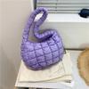 Bolsa de Ombro Feminina Estilo Novo 2026, Bolsa de Algodão Acolchoado Coreana de Nicho, Bolsa Bolha, Bolsa de Braço, Bolsa Nuvem Plissada da Moda