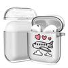 Adecuado para Apple AirPods 4 1 2 Funda Protectora Mariposa Flor Pintada Transparente Anti-Rotura TPU Cáscara Blanda Oso