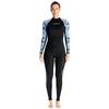 Traje de Neopreno de Verano de Una Pieza de Manga Larga Traje de Baño para Buceo Transpirable Protección Solar Secado Rápido Traje de Snorkel Natación Surf Impermeable Traje de Madre
