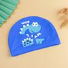 Venta al por mayor de fábrica gorro de natación de dibujos animados para niños y niñas no tira de la cabeza protección para los oídos lindo gorro de natación gorro de tela para bebé punto