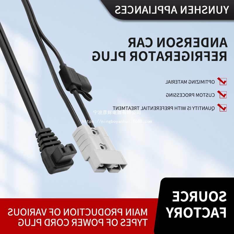 源头工厂 车载冰箱插头电源线 冰箱插头带安德森插头延长线