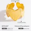 Anillo de acero inoxidable estilo INS europeo y americano diseño de nicho femenino anillo con forma de corazón anillo de acero de titanio color oro de 18k anillos transfronterizos