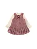 Camiseta de Manga Larga Bangxuan para Niñas Vestido de Princesa con Lentejuelas Set de Dos Piezas Conjunto de Vestido de Cumpleaños para Niñas Vestido Formal para Fiestas Niños Grandes