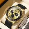 Transmisión en vivo panda di/ice landi/ditona reloj de cuarzo para hombre plateado di reloj para hombre impermeable luminoso no mecánico