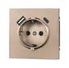 Interruptor Europeo Enchufe Schuko Interruptor Dorado Enchufe USB Estándar Europeo 16A 250V Enchufe de Pared Ce