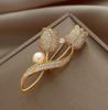 Broche Diamante Flash Nueva Moda Diseño Exquisito de Alta Gama para Mujer Corsage de Traje Pin Nicho para Mujer Antiluz