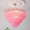 Lustre vintage francês de vidro Murano para sala de estar e quarto, lustre de alta qualidade estilo creme para quarto de villa duplex