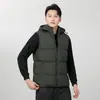 Comercio exterior transfronterizo Tiktok Tume popular chaleco con capucha otoño e invierno, chaqueta sin mangas popular, ropa cálida para hombre