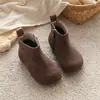 Botas de Gamuza estilo Coreano para Niñas Birkenstock 2026 Otoño/Invierno Nueva Llegada Calidez con Forro de Terciopelo Cremallera Lateral Botas Martin estilo Británico para Niños
