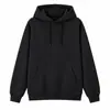 Sudadera de Algodón 320g, Nuevo Estilo Primavera y Otoño, Peso Pesado, Versátil, Corte Holgado, Marca de Moda, Sudadera para Hombre de Color Sólido