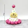 Sombrero de Cumpleaños para Niños y Adultos Punto Láser Reflectante Gorra Puntiaguda de Bola Gorra Puntiaguda de Fiesta Gorra de Corona Gorra de Bola Mao